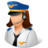 Occupations Pilot Female Light Icon